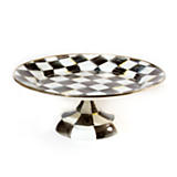 Courtly Check Enamel Pedestal Platter Small