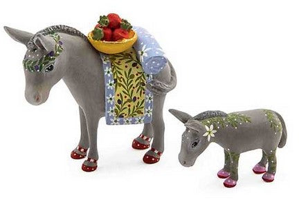 Patience Brewster Nativity Mother & Baby Donkey Mini Figures