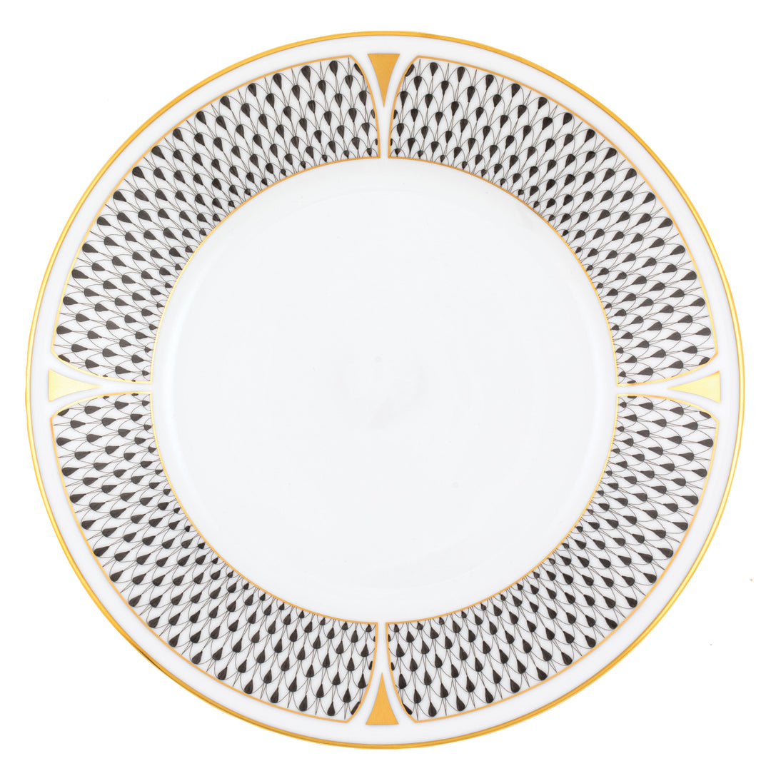 Art Deco Dessert Plate 8inch Black