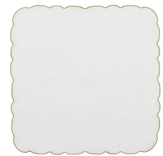 Luminance Napkin- White & Gold