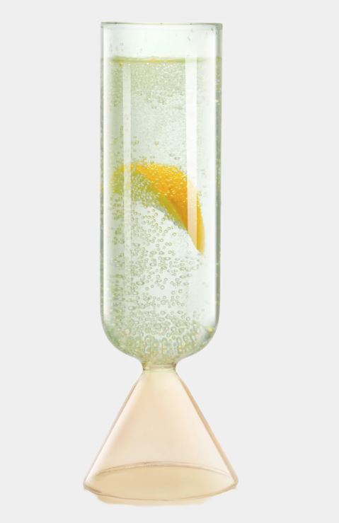 Venice Flute Peach/Green S/2