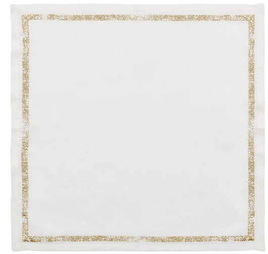 Impression Napkins- Gold & White