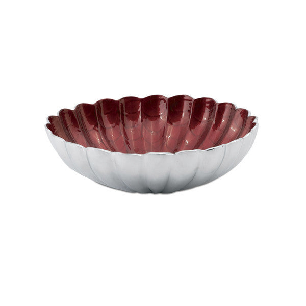 Peony 12" Rnd Deep Bowl Pomegranate