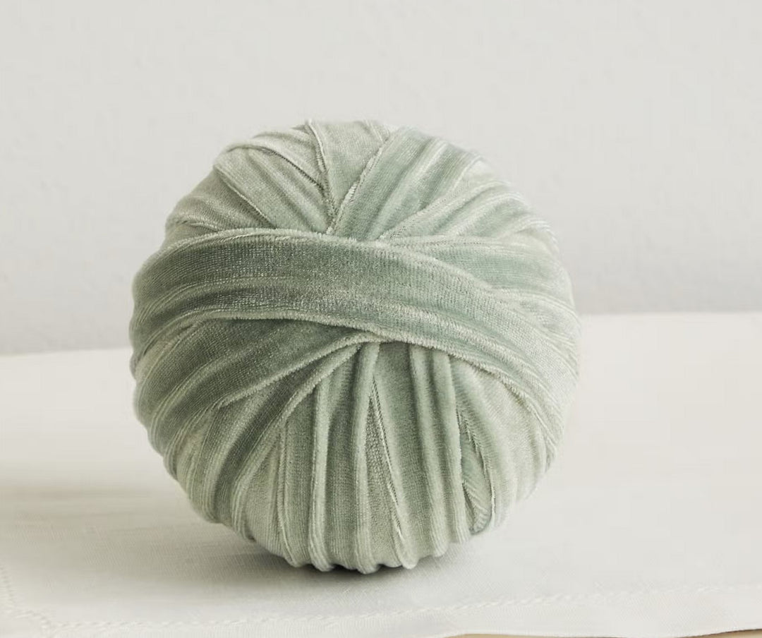 Velvet Decorative Sphere Sage Large
