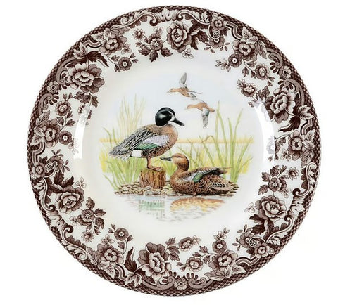Woodland Salad Plate Blue Winged Teal Duck