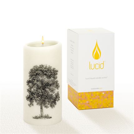 Natural Pillar Candle 6" Oak