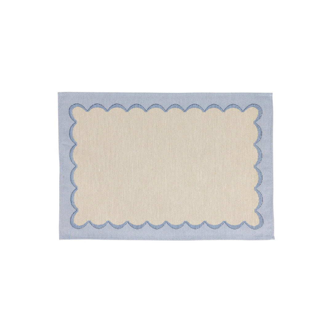 Tavola Blue Scalloped Placemats S/4