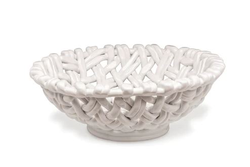 Round Basket White