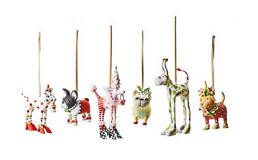 Patience Brewster Mini Dog Ornaments - Set of 6
