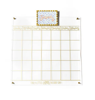 Happy Everything Big Acrylic 24in Wall Calendar with Frame Attachment