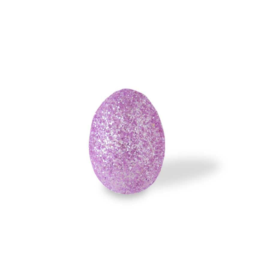 Purple Glitter Egg 2.5 inch set of 12