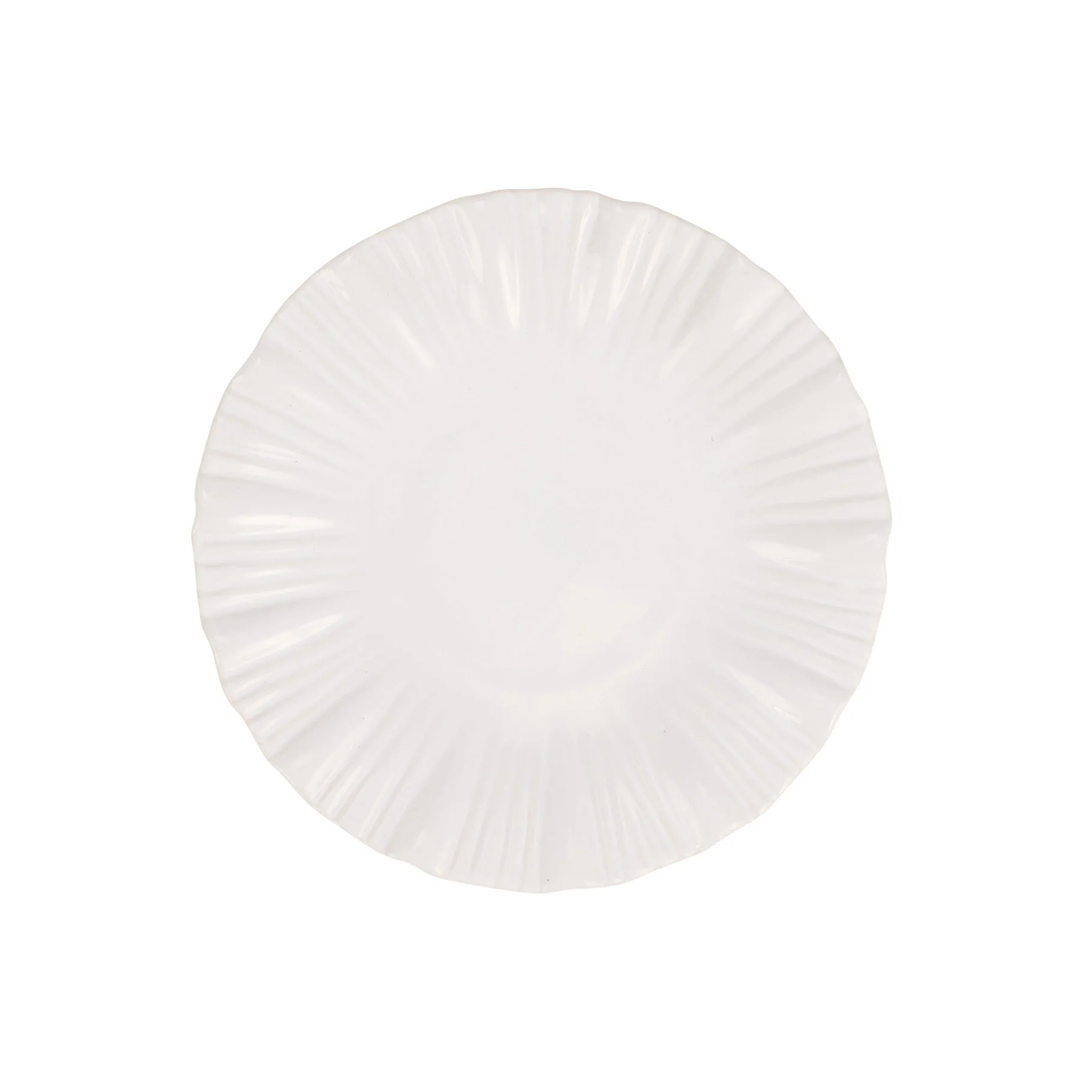 Bari White Salad Plate