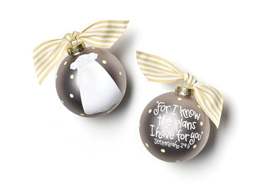 Christening Gown Glass Ornament
