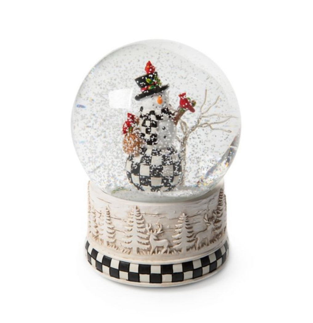Farmhouse Snowman Snow Globe