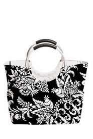 Tote with Medal Handles Black