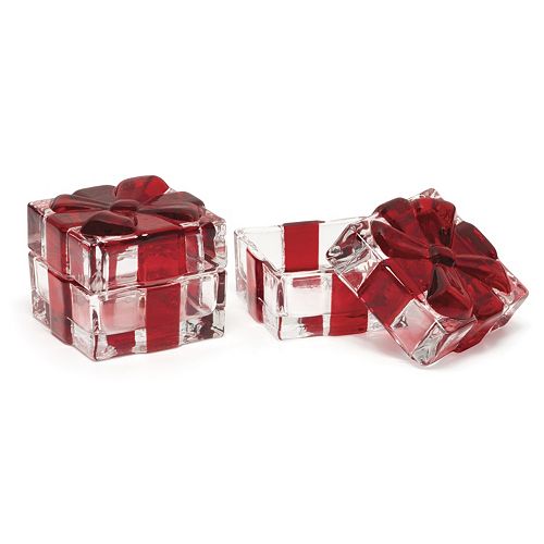Holiday Treats Box s/2 Red 2.75"