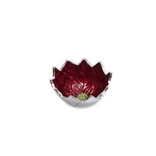 Poinsettia Pomegranate 5" Bowl SEt of 2