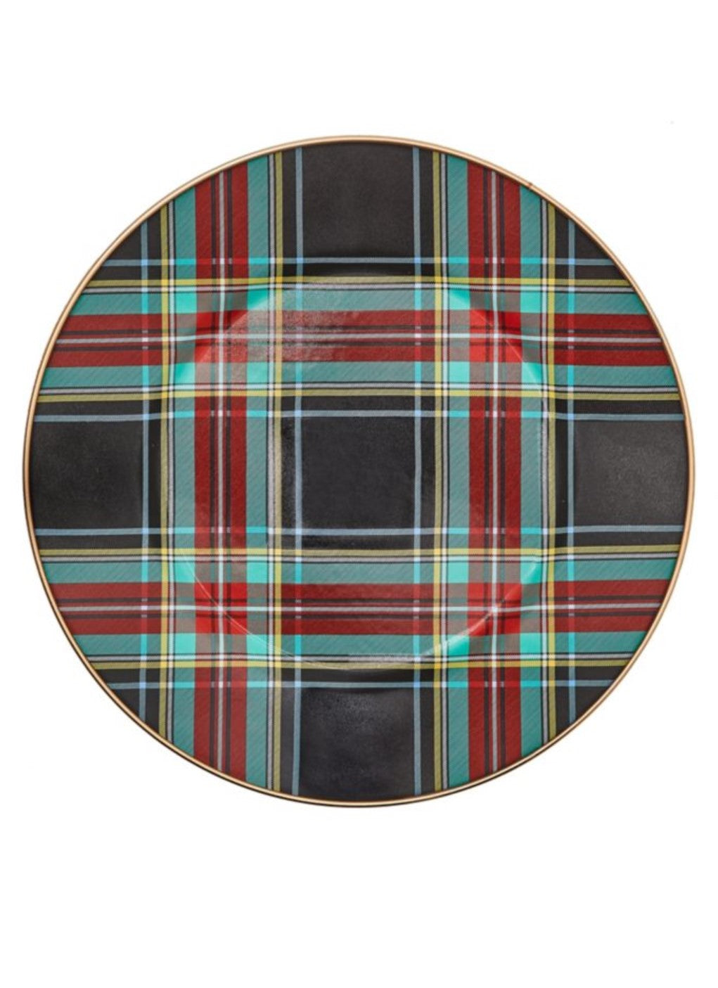Tartan Black Dinner Plate