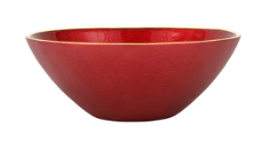 Metallic Glass Ruby Small Bowl Set of 4