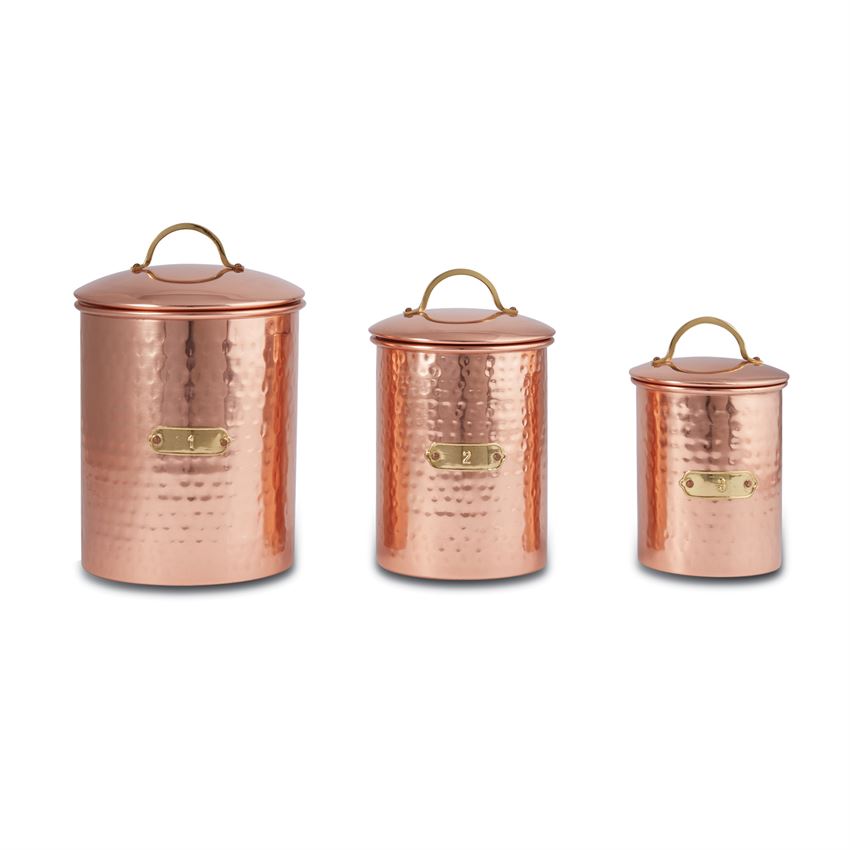 Copper Canister Set of 3