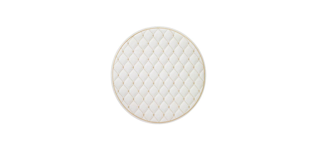 Quilted Diamond Placemat Antique White Gold Set of 2