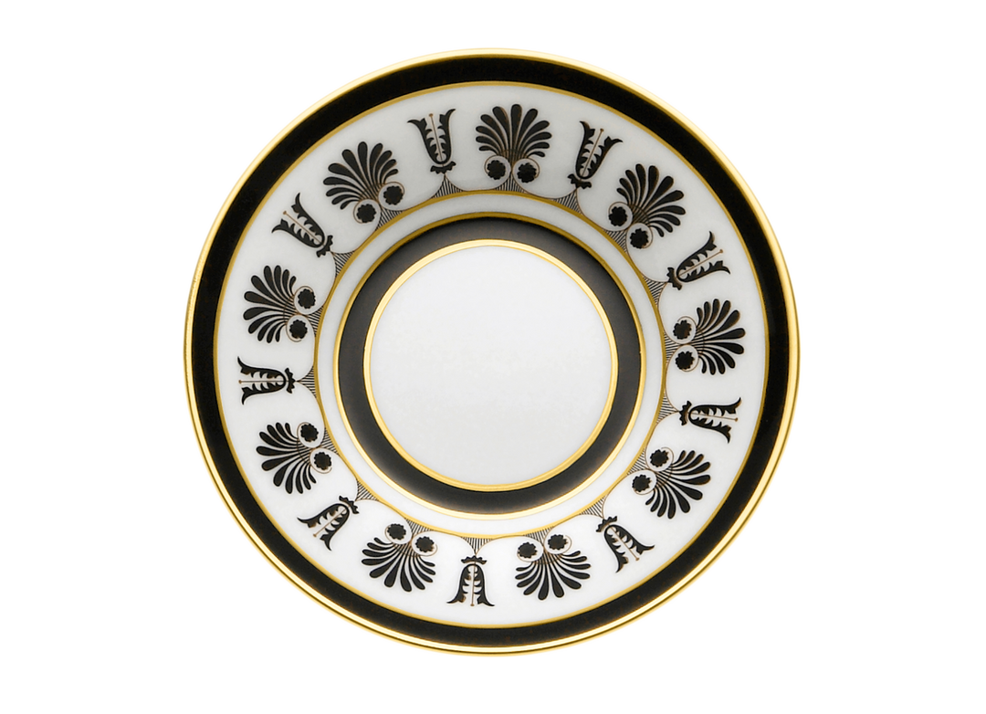 Palmette Nero Tea Cup & Saucer