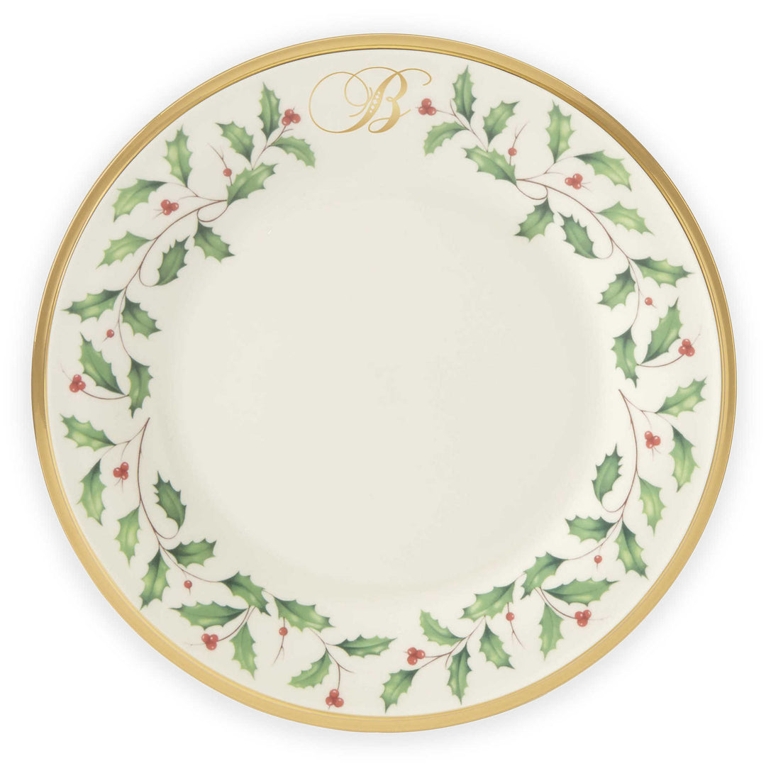 Holiday Salad Plate with Monogram