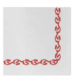 Papersoft Napkins Florentine Red Cocktail Napkins