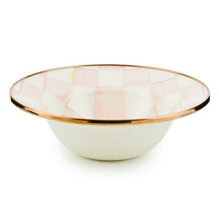 Rosy Check Enamel Breakfast Bowl