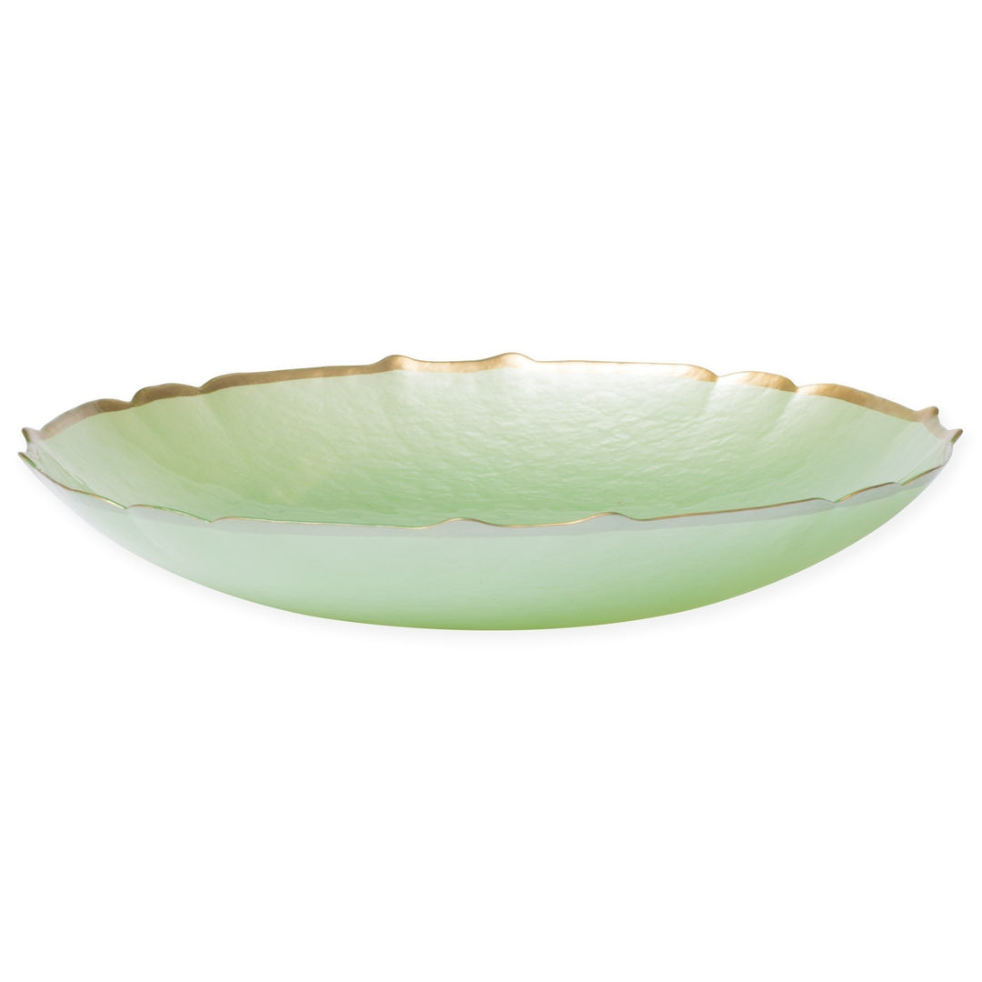 Pastel Glass Large Bowl Pistachio