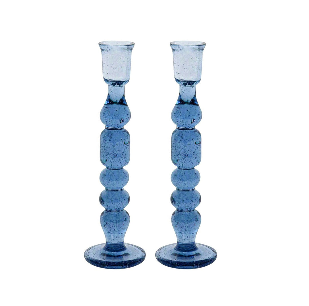 Provence Candlestick Set of 2 Chambray 9 Inch