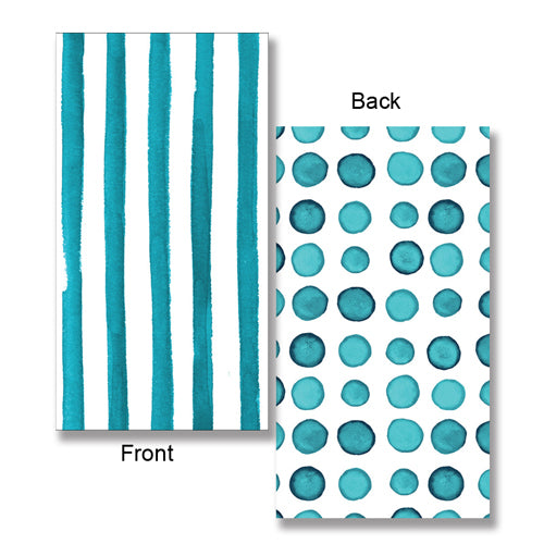 Elise Dot/Stripe Peacock Guest