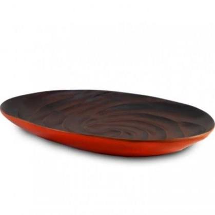 Enrico Spiral Serving Platter Orange