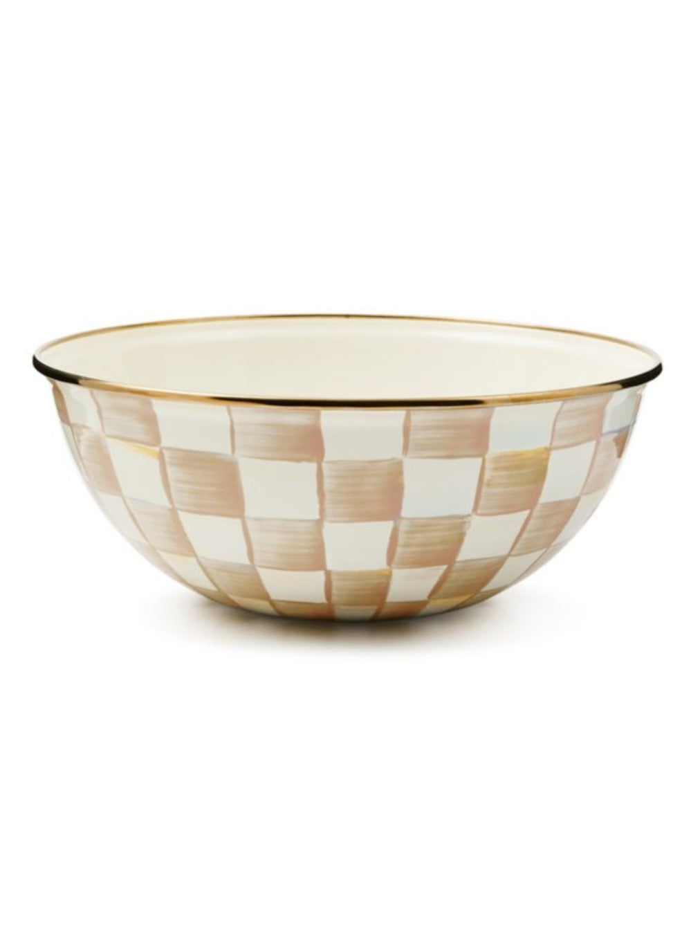 Mocha Check Everyday Bowl Medium