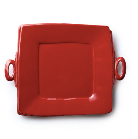 Lastra Red Handled Sq Platter