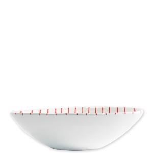 Red Stripe Medium Serving Bowl