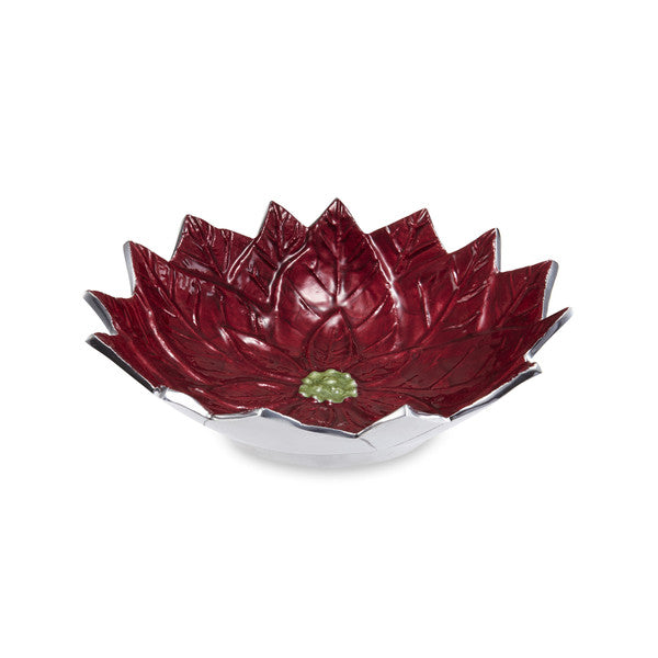 Poinsettia Pomegranate 9" Bowl