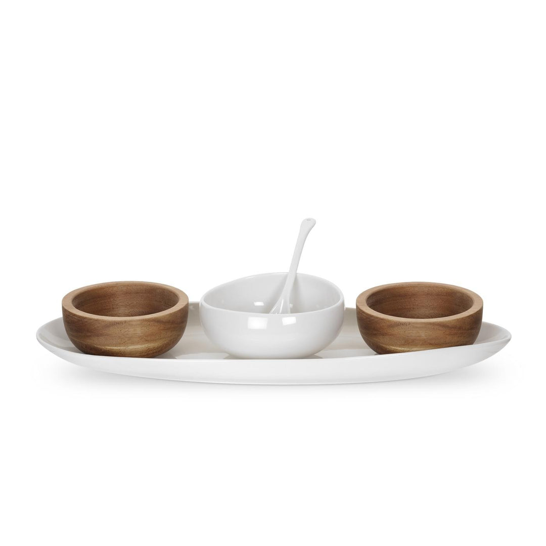 Ambiance Wood 5 Pc Serving Set