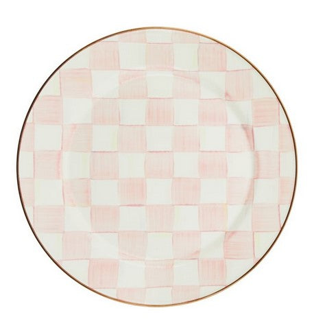 Rosy Check Enamel Charger
