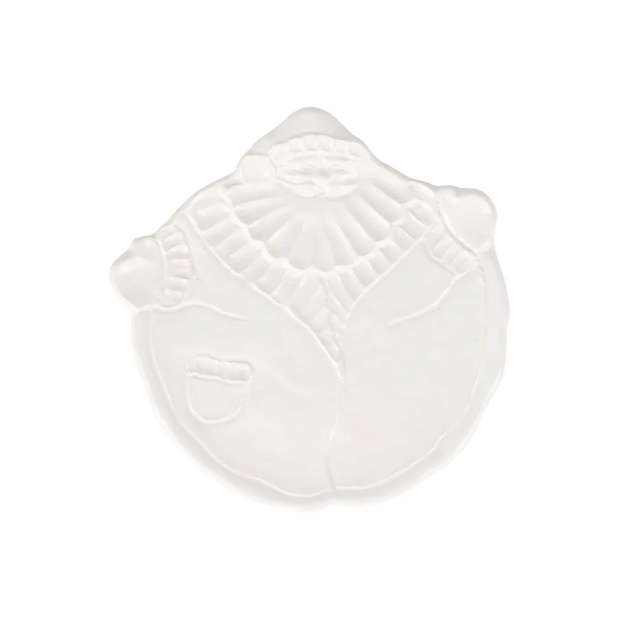 Pietra Natale Figural Santa Salad Plate