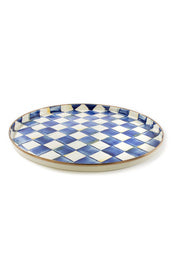 Royal Check Round Tray