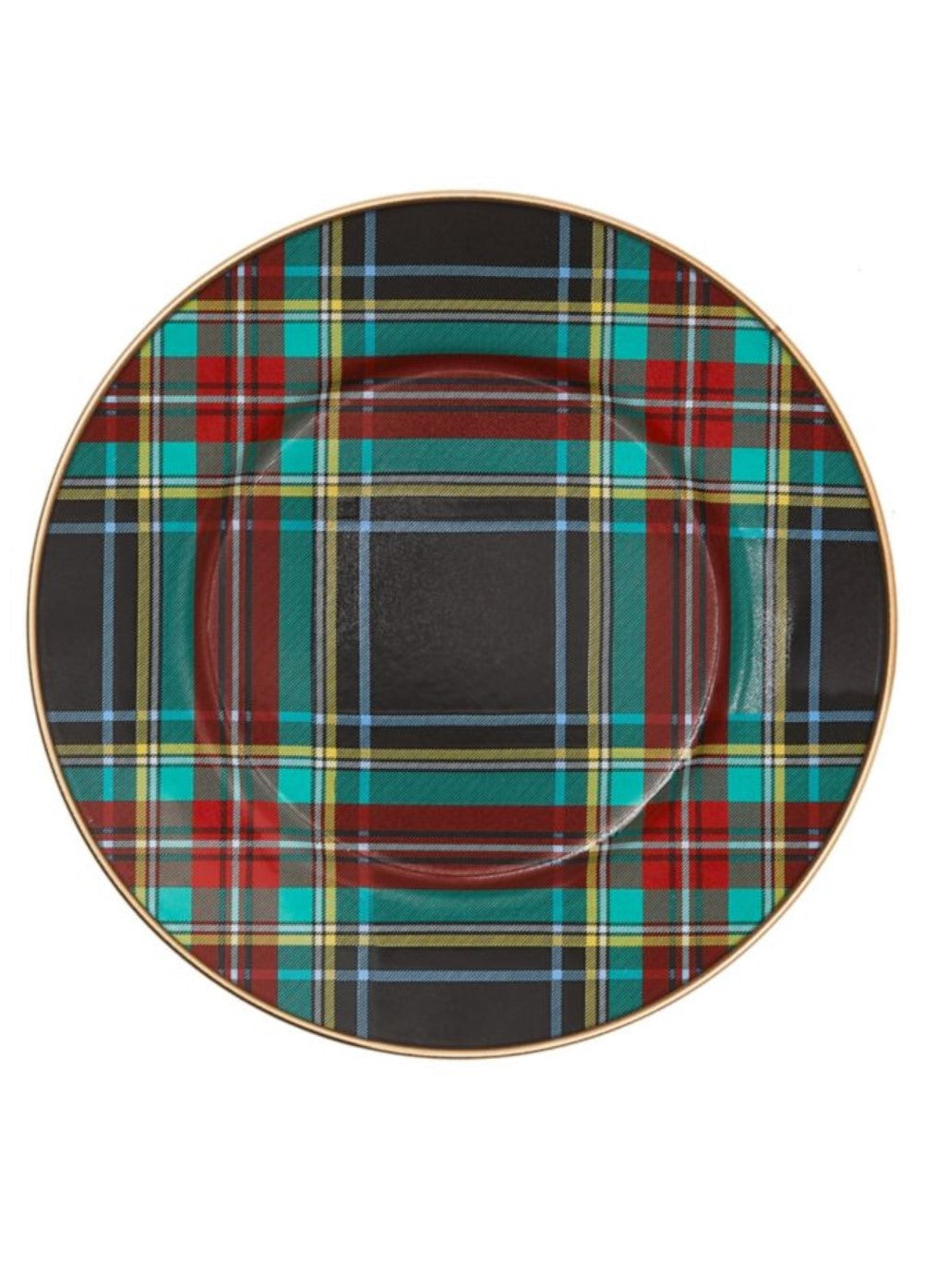 Tartan Black Salad/Dessert Plate