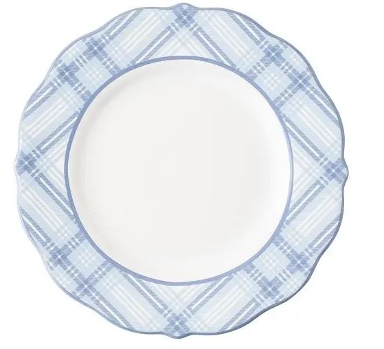 Tartan Chambray Salad Plate Set of 2