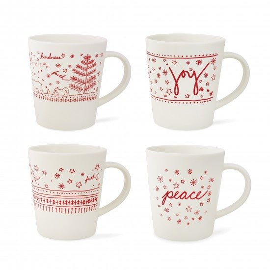 ED Holiday Mugs Set of 4