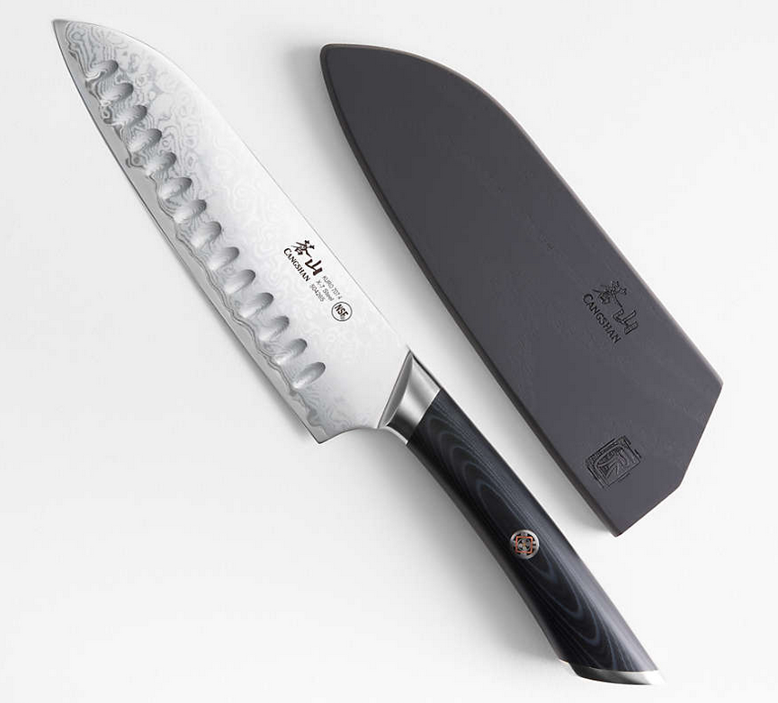 Cangshan Kuro 7in Santoku Knife with Sheath