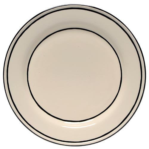 White & Black Dinner Plate