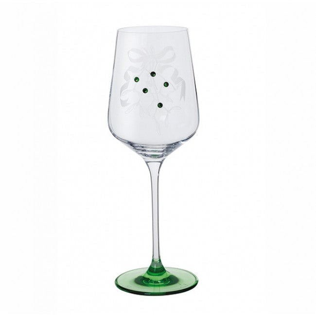 Misletoe From Me To You Wine Glass