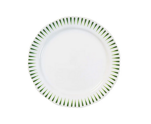 Sitio Stripe Dessert/Salad Plate - Basil