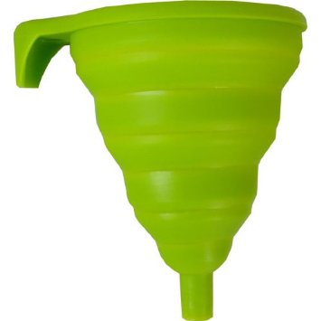 Collapsible Silicone Funnel 4" Green