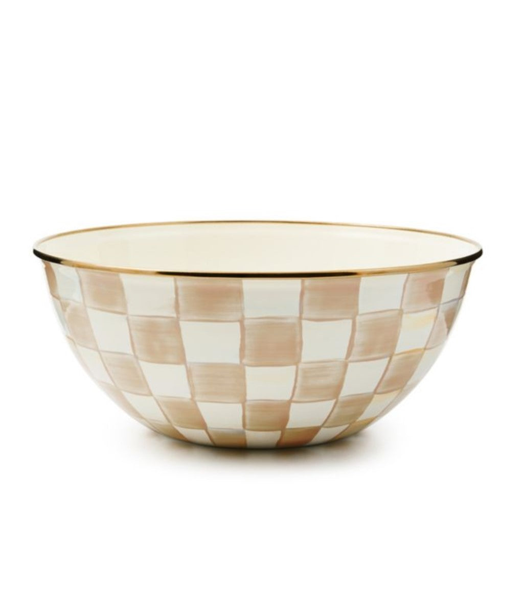 Mocha Check Everyday Bowl Large